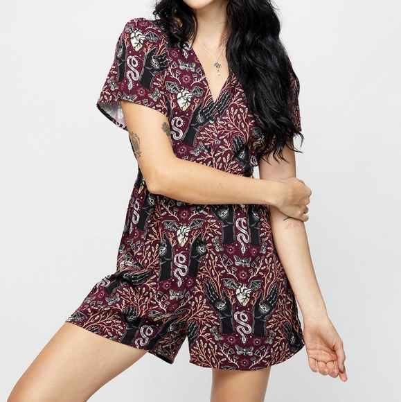 Hemlock button up v neck playsuit - Picture 5 of 9